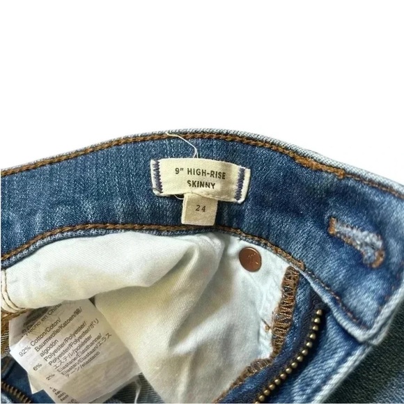 Madewell Jeans 9” High Rise Skinny Size 24 with Distressing - Picture 7 of 12